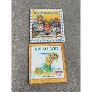 Marc Brown Arthur Books Lot of 2 D.W. Thinks Big & D.W. All Wet Hardcover